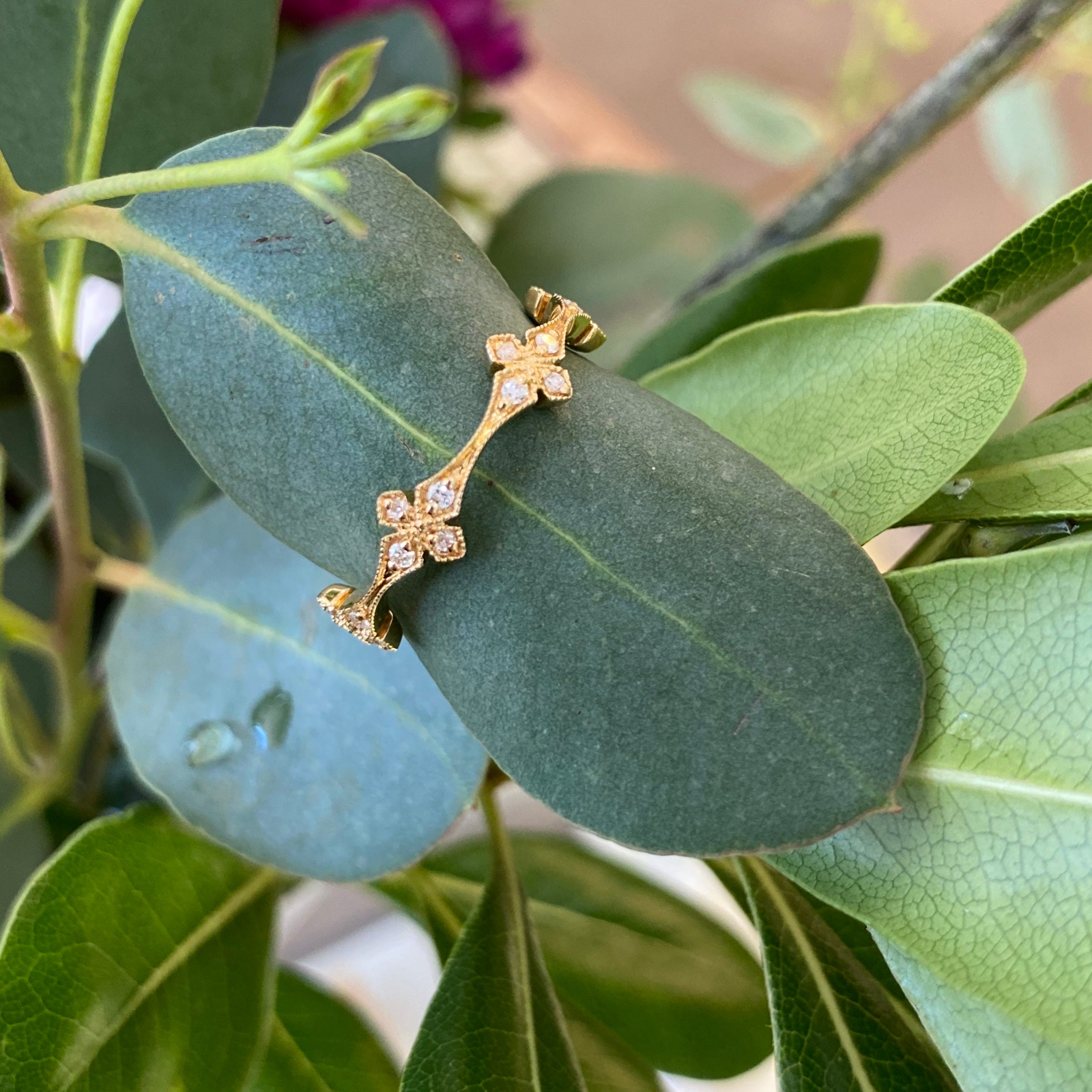 Floral Inspired Diamond Band