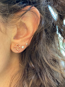 Rose Gold Floral Earrings