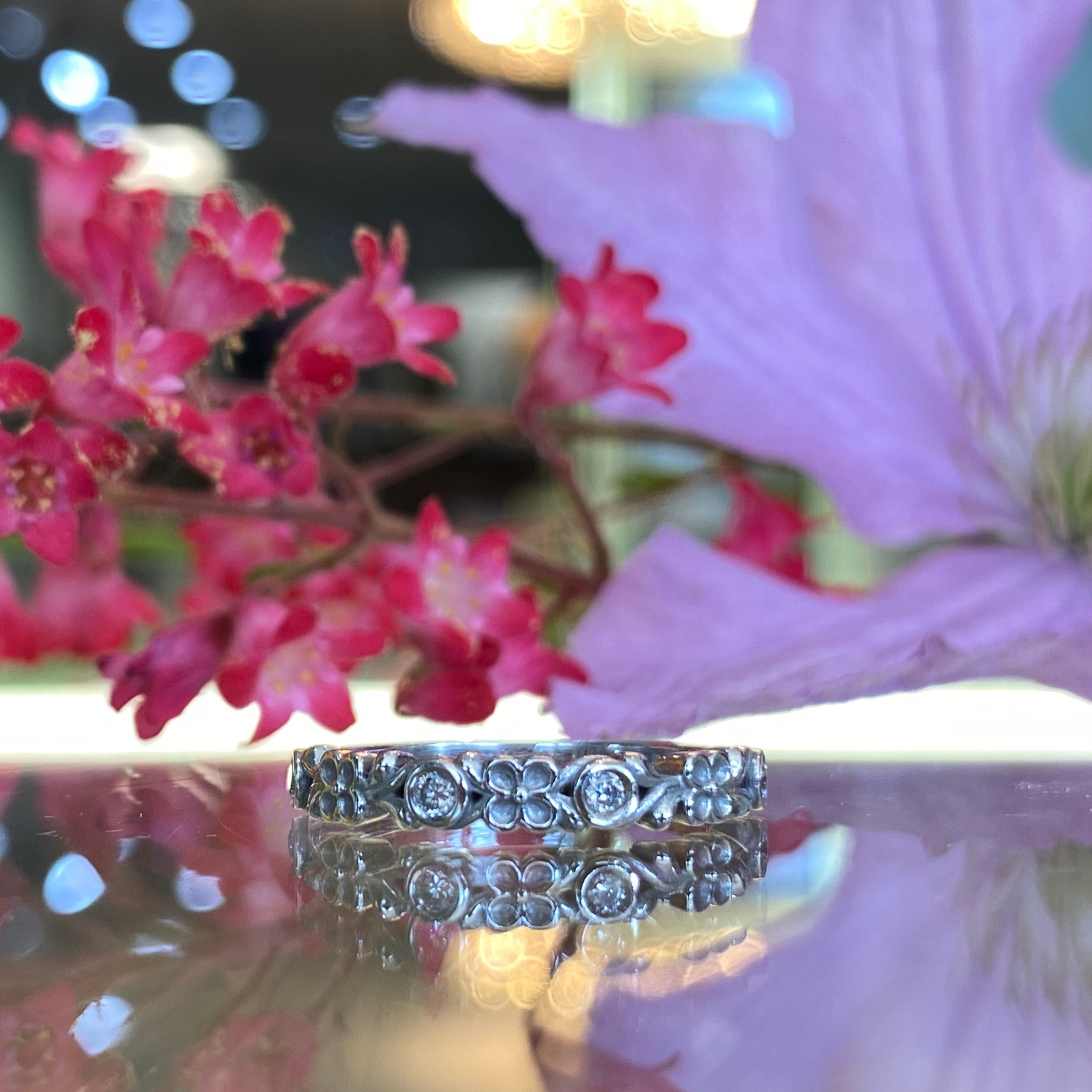 Floral Inspired Diamond Band