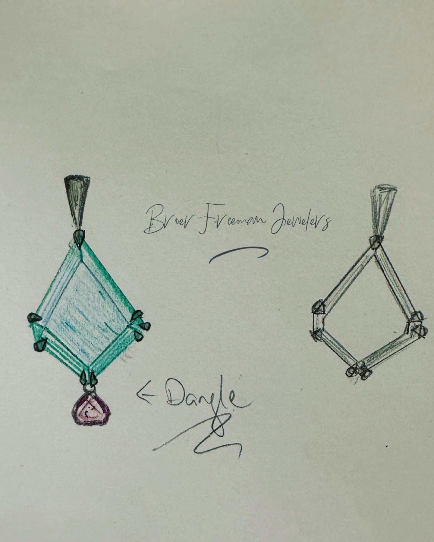 Aquamarine & Pink Sapphire Necklace