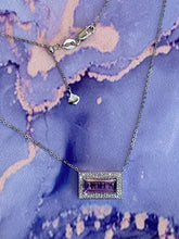 Load image into Gallery viewer, Amethyst &amp; Diamond Frame Necklace
