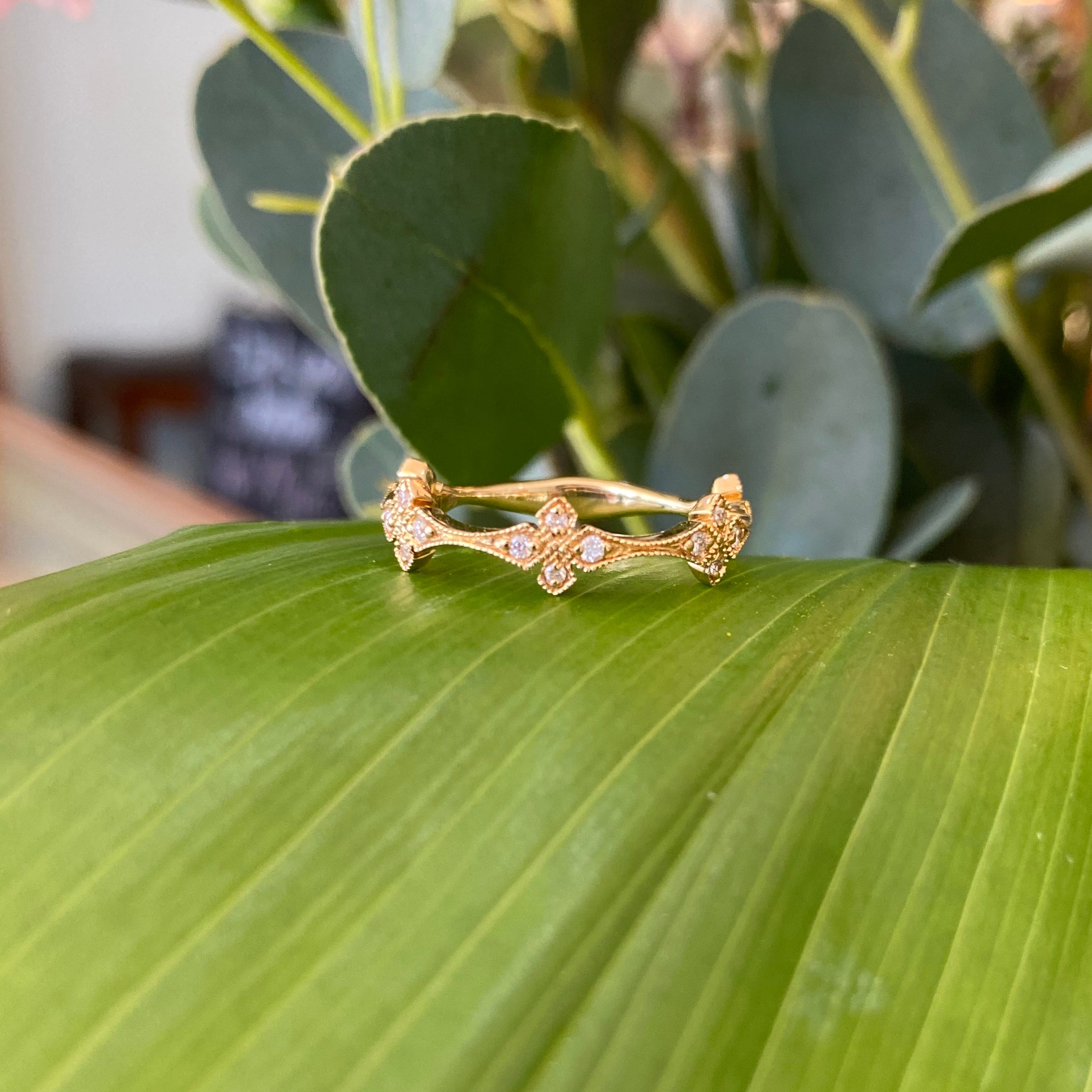 Floral Inspired Diamond Band