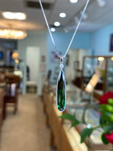 Load image into Gallery viewer, Green Tourmaline and Diamond Necklace
