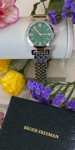 Green Mother of Pearl Gold & Silver Two Toned Watch