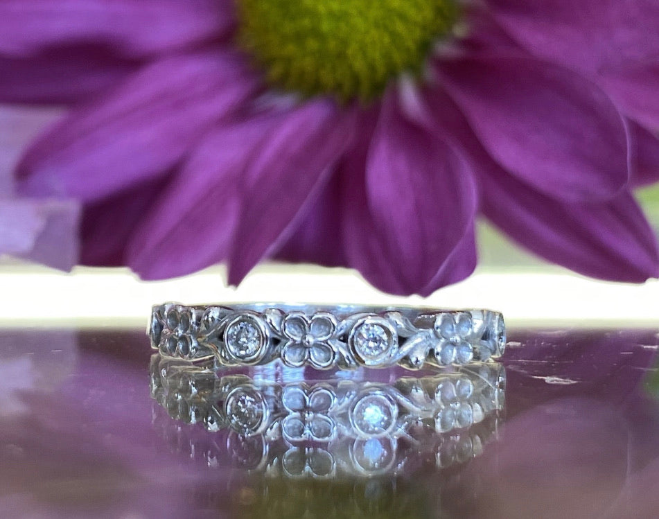 Floral Inspired Diamond Band