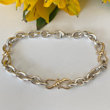 Load image into Gallery viewer, Sterling Silver &amp; 14K Yellow Gold Link Bracelet
