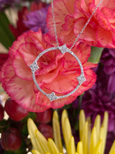 Load image into Gallery viewer, Diamond Open Circle Necklace in White Gold
