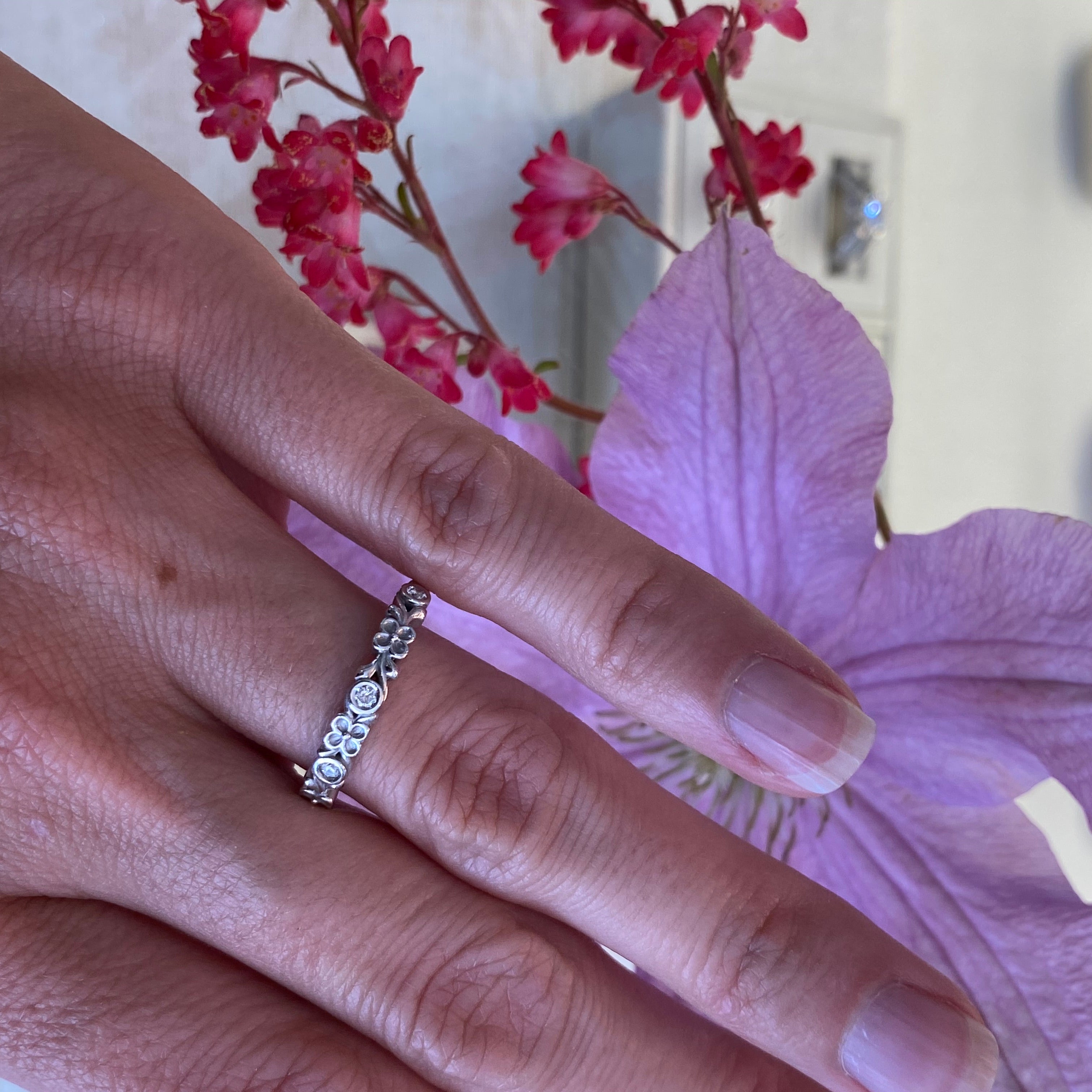 Floral Inspired Diamond Band