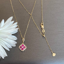Load image into Gallery viewer, Stunning Ruby and Diamond Necklace in Yellow Gold
