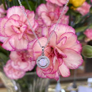 Petite Opal and Diamond Necklace