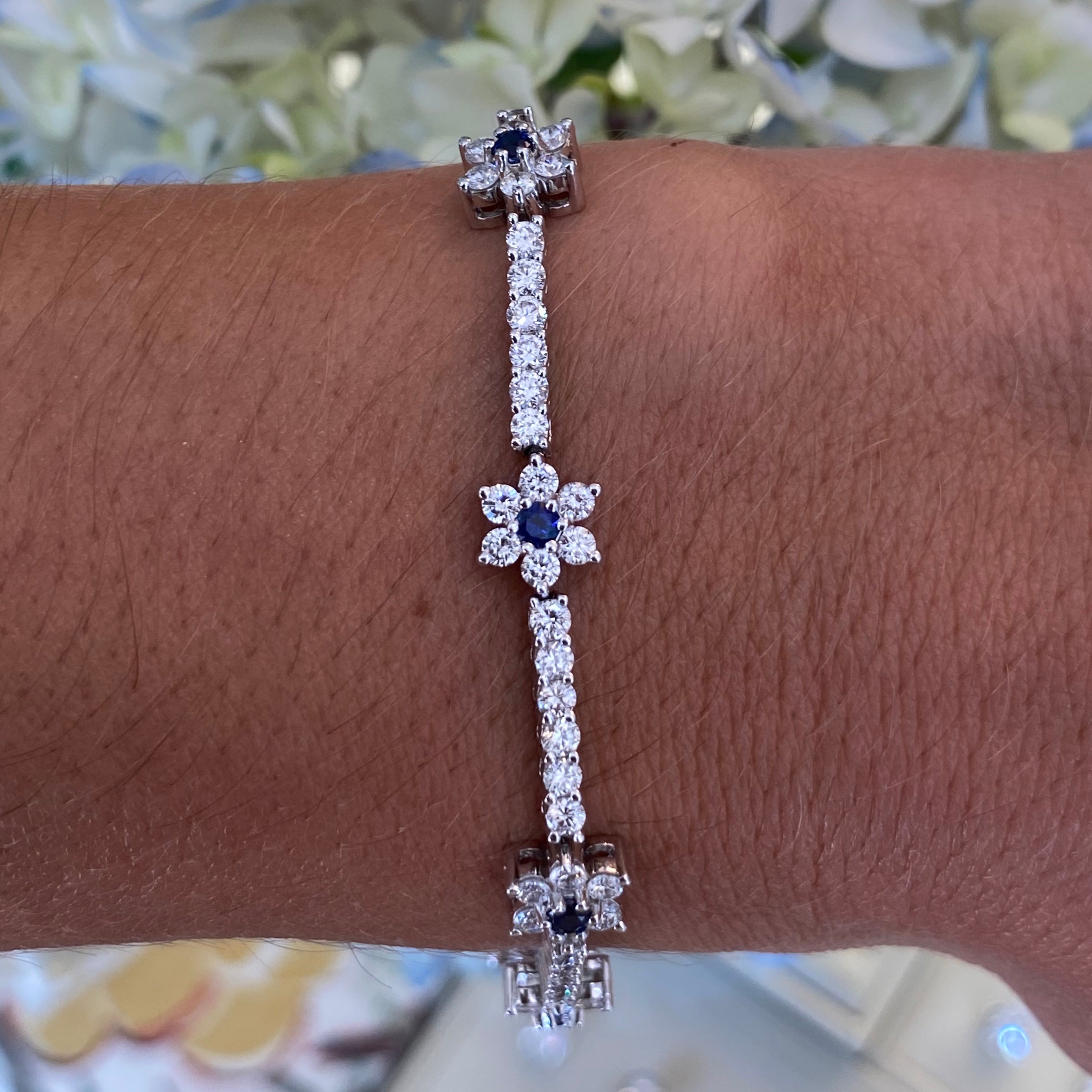 Sapphire & Diamond Tennis Bracelet