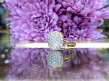 Load image into Gallery viewer, Pavé Diamond Organic Disk Ring

