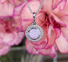 Load image into Gallery viewer, Petite Opal and Diamond Necklace
