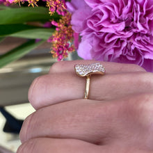 Load image into Gallery viewer, Pavé Diamond Organic Disk Ring
