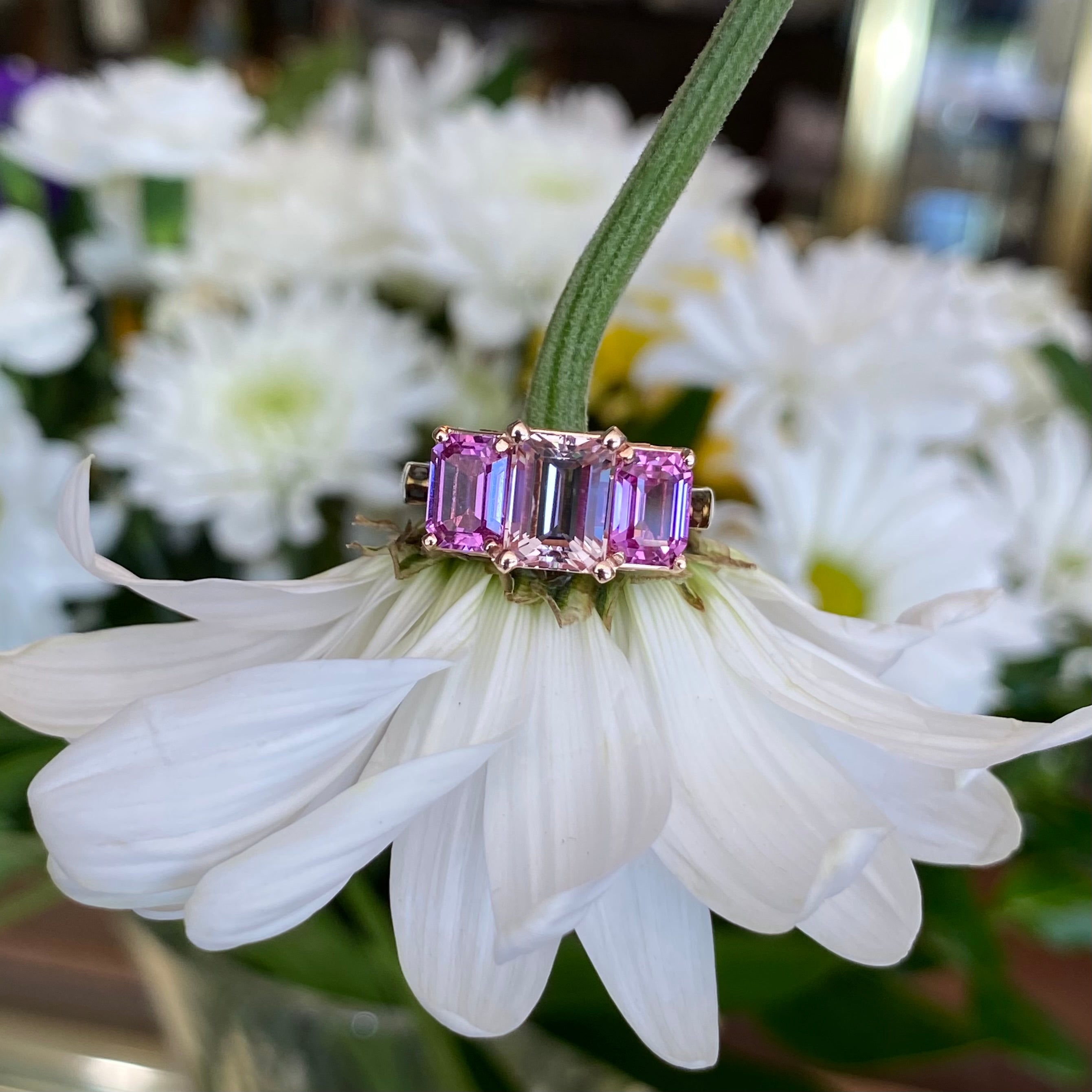 *On The Rocks* Morganite, Pink Sapphire & Diamond Cocktail Ring in Rose Gold 🍹