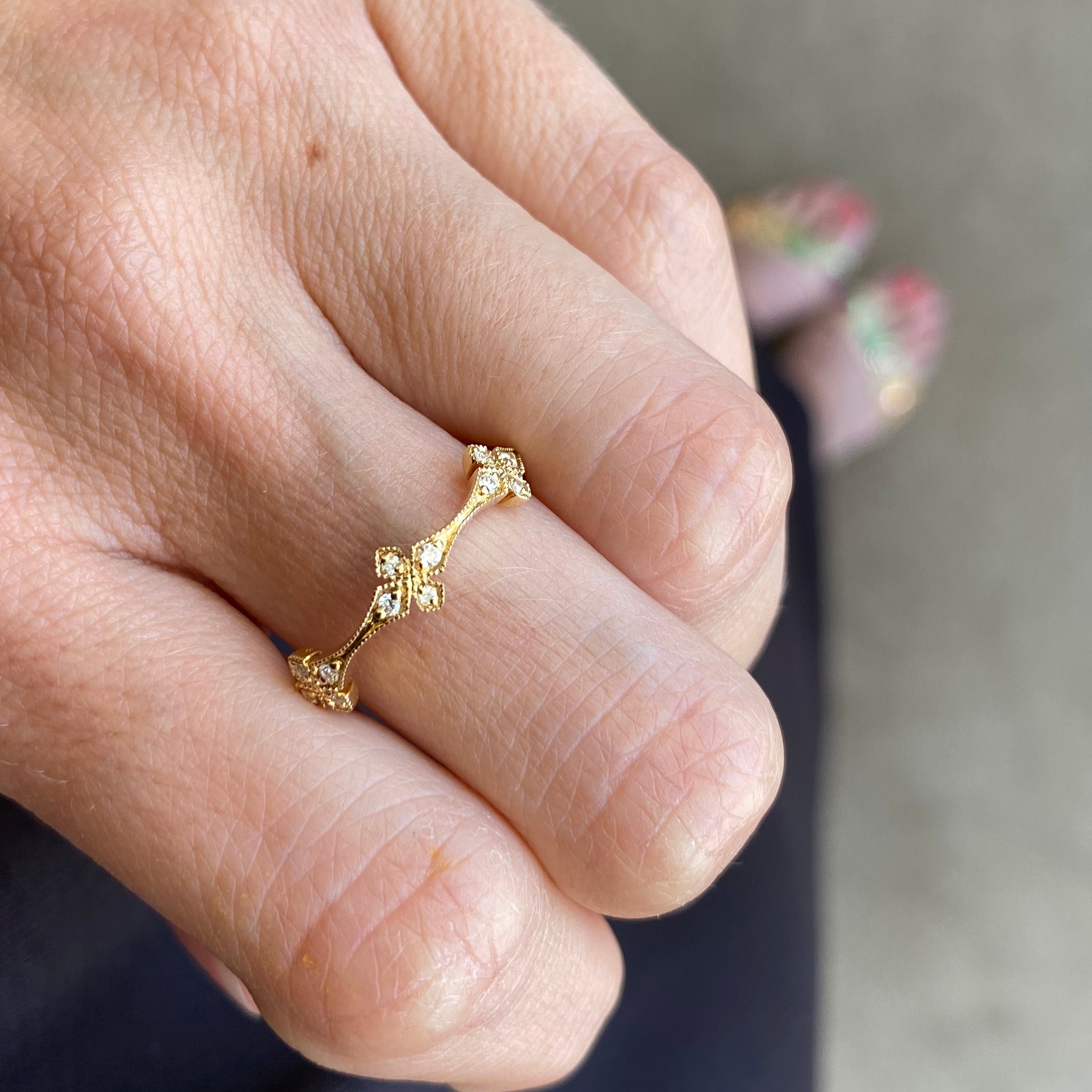 Floral Inspired Diamond Band