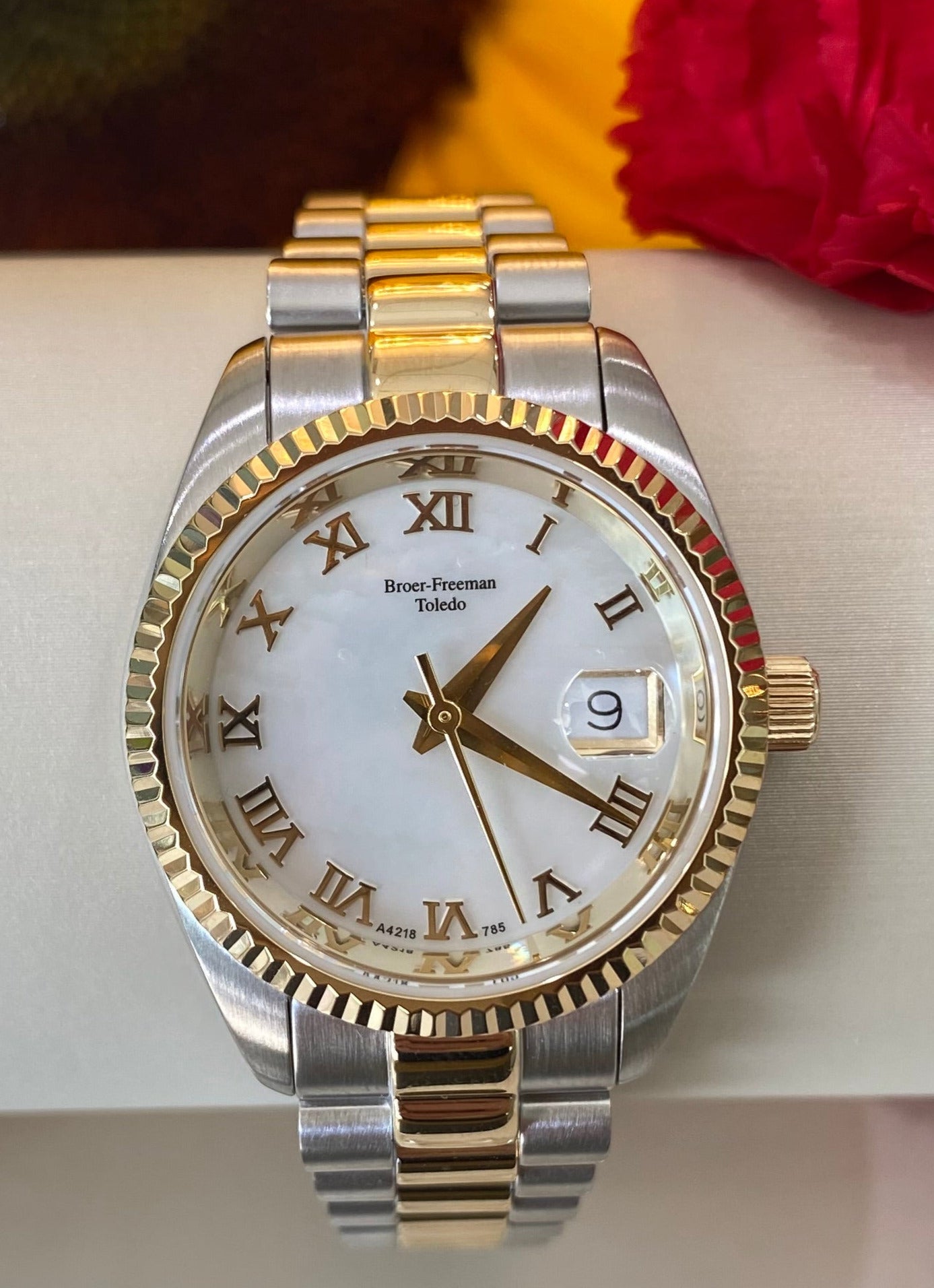 Mother Of Pearl Two Tone Watch