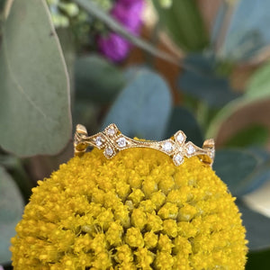 Floral Inspired Diamond Band