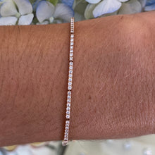 Load image into Gallery viewer, Dainty Diamond Rose Gold Stackable Bracelet
