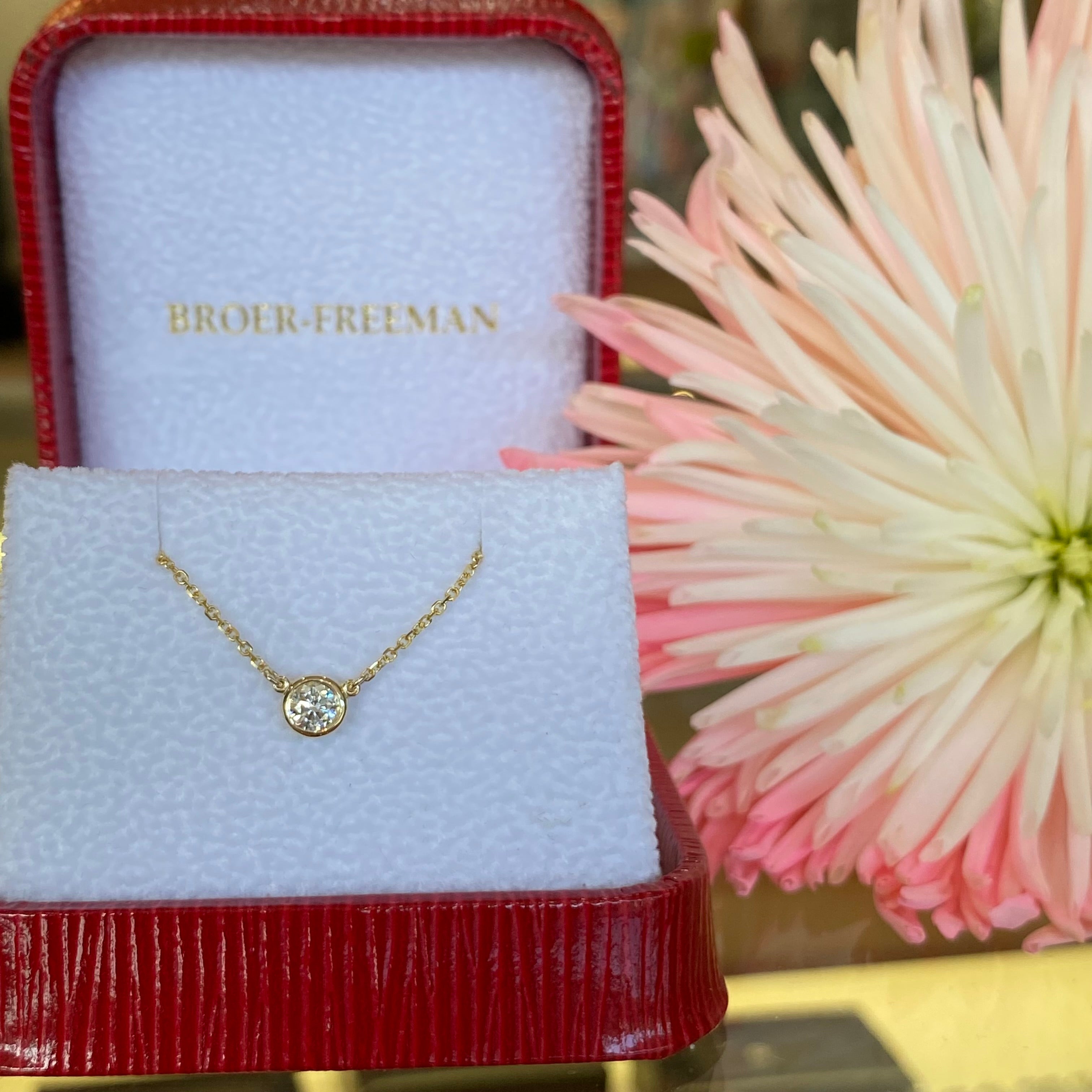 Everyday 0.24 Ct. Diamond Bezel Necklace in Yellow Gold