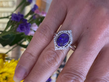 Load image into Gallery viewer, Purple Opal Vintage Inspired Halo Ring

