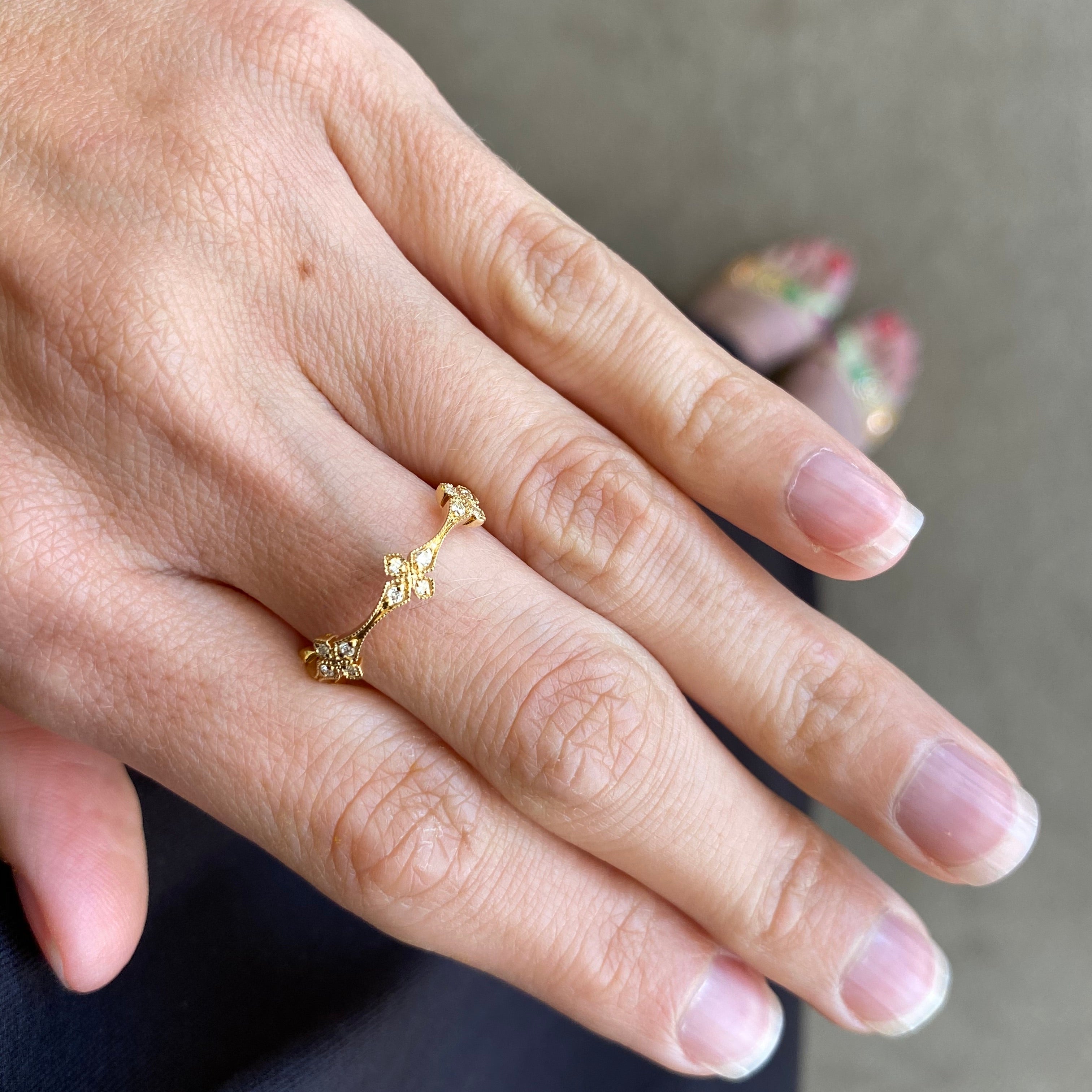 Floral Inspired Diamond Band