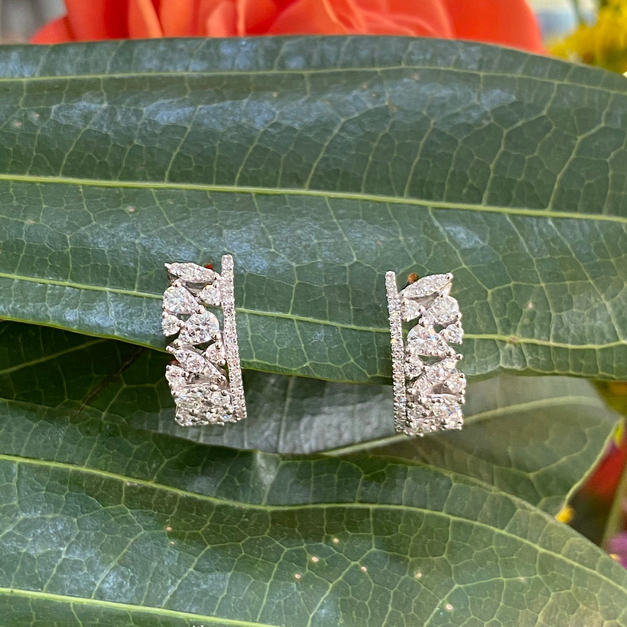 Fancy Shaped Diamond Hoops