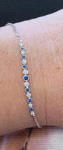 Load image into Gallery viewer, Sapphire and Diamond White Gold Bracelet

