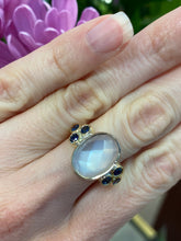 Load image into Gallery viewer, Moonstone &amp; Sapphire One-of-a-kind Ring
