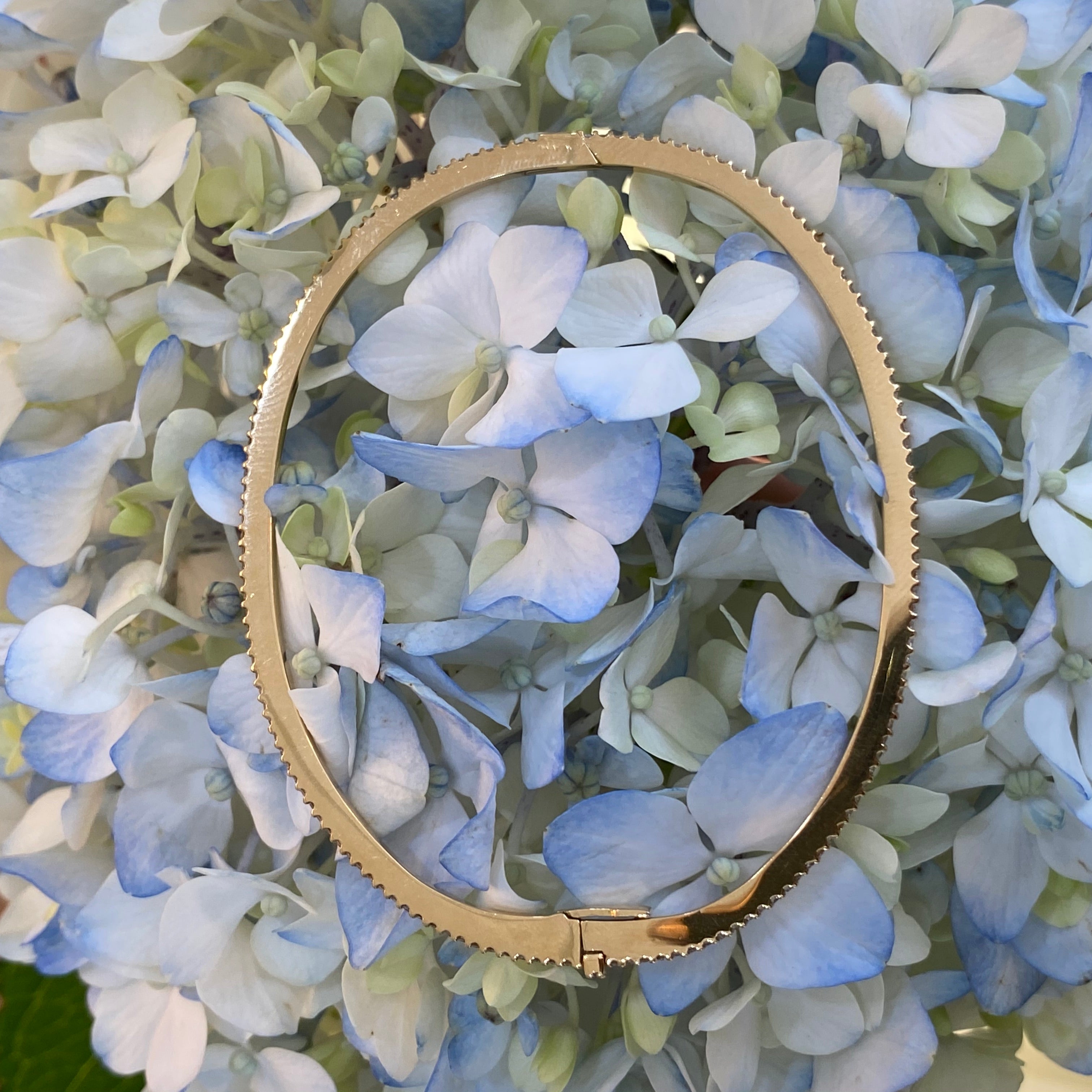 Oval Hinged Diamond Eternity Bangle Bracelet